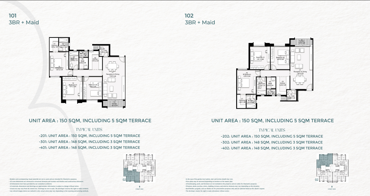 Floor plan for apartment at Saada Boutique