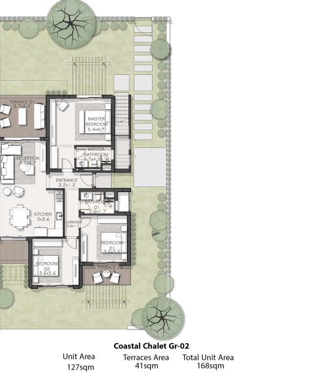 Floor plan for chalet at Saada North Coast