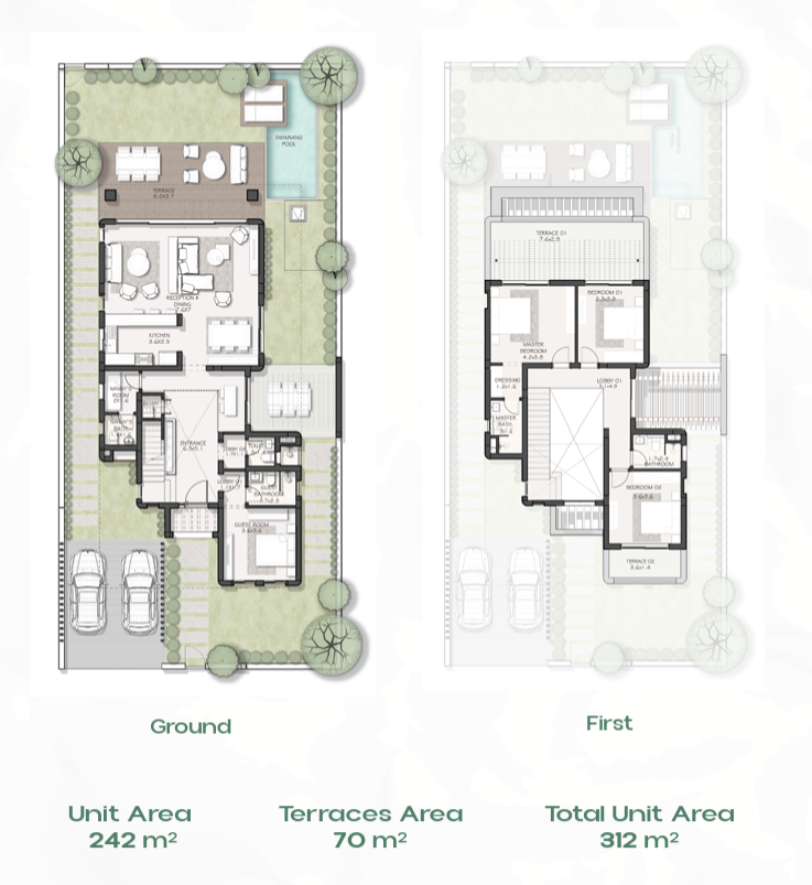 Floor plan for villa at Saada North Coast