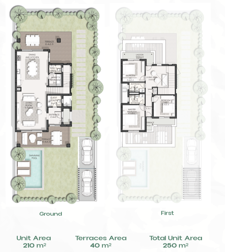 Floor plan for villa at Saada North Coast