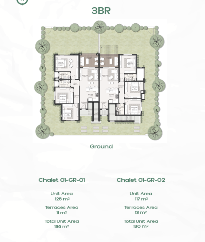 Floor plan for chalet at Saada North Coast