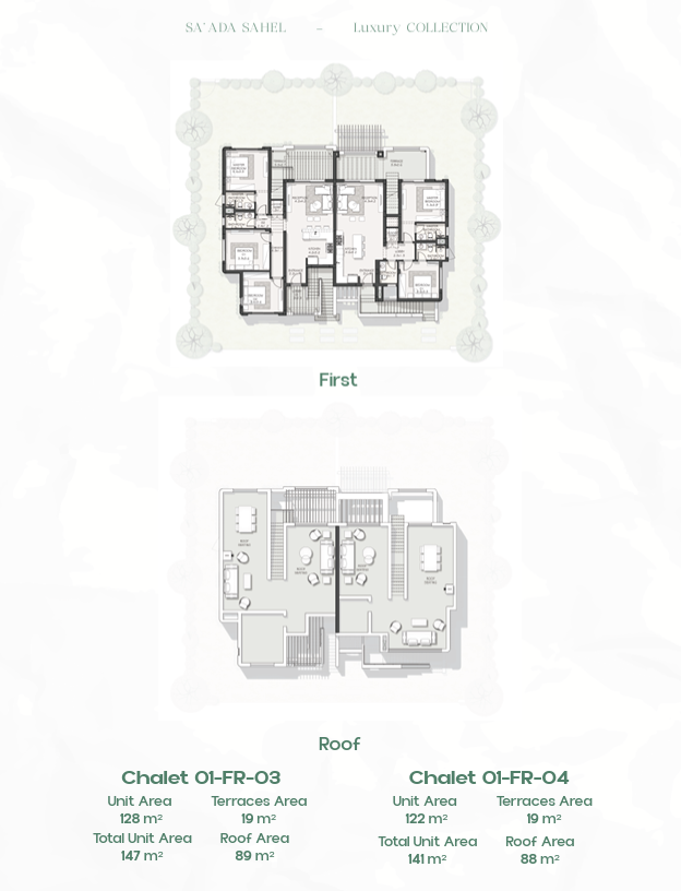 Floor plan for chalet at Saada North Coast