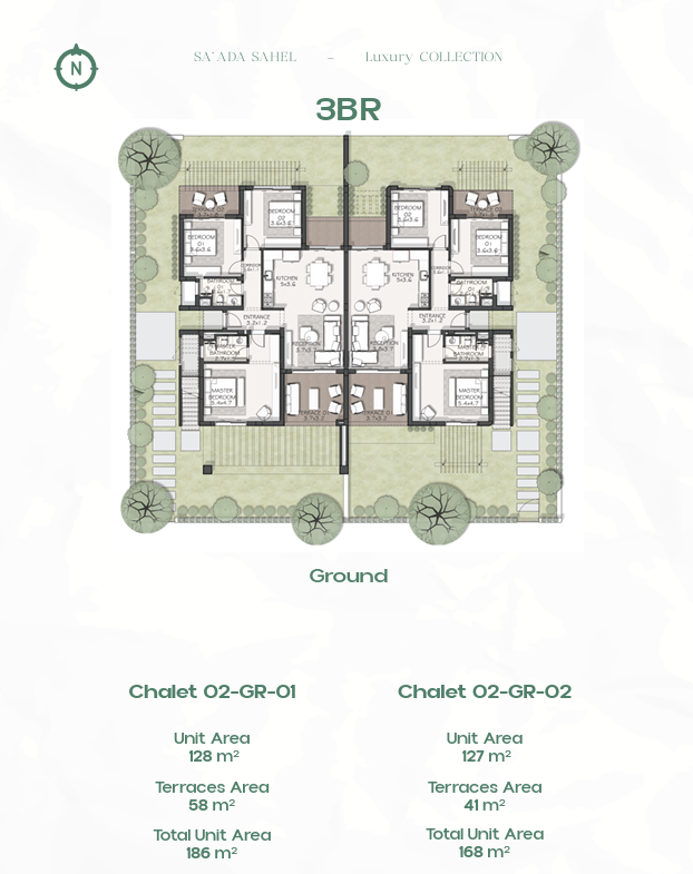 Floor plan for chalet at Saada North Coast