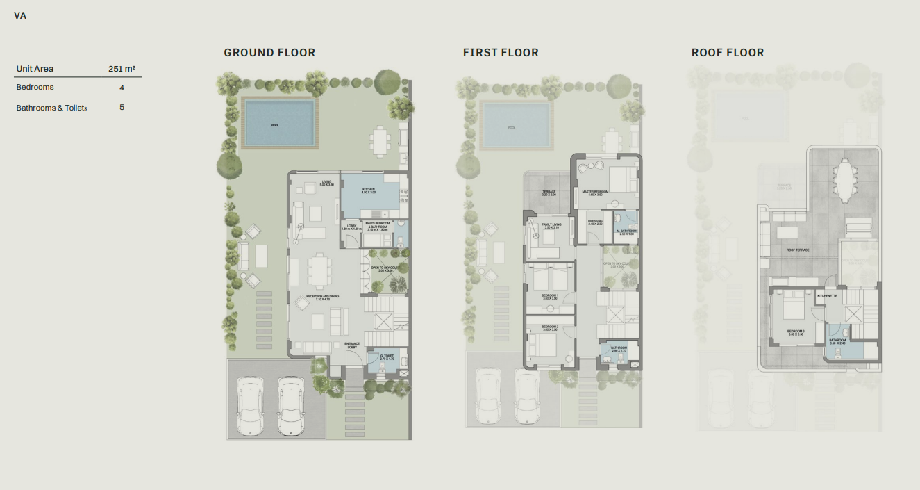 Floor plan for villa at GRAND LANE