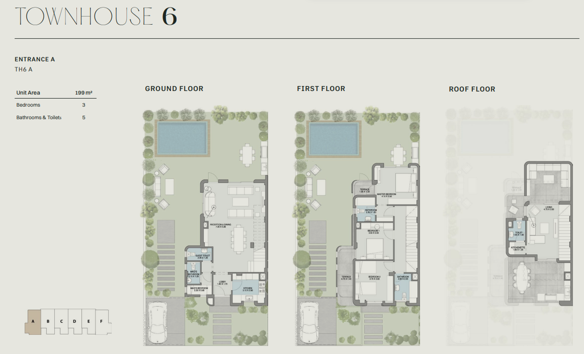 Floor plan for townhouse at GRAND LANE