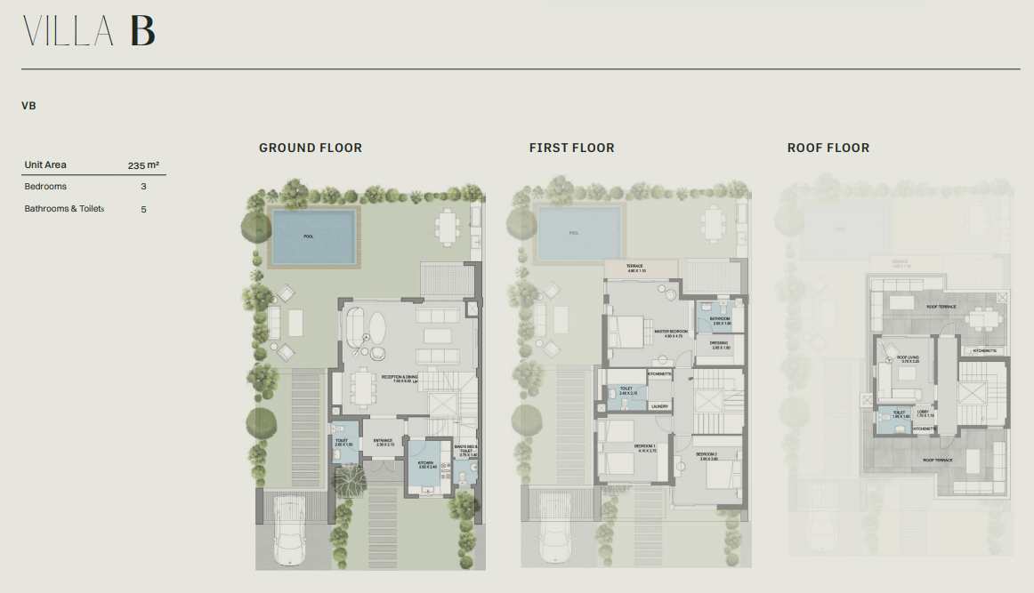 Floor plan for villa at GRAND LANE