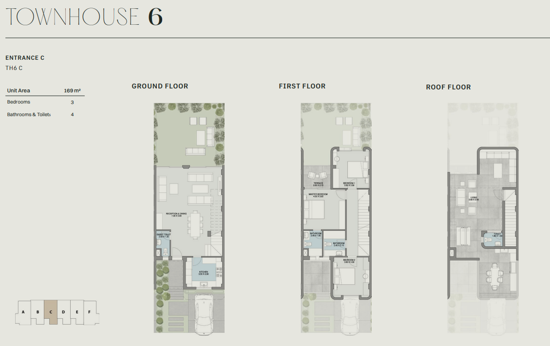 Floor plan for townhouse at GRAND LANE