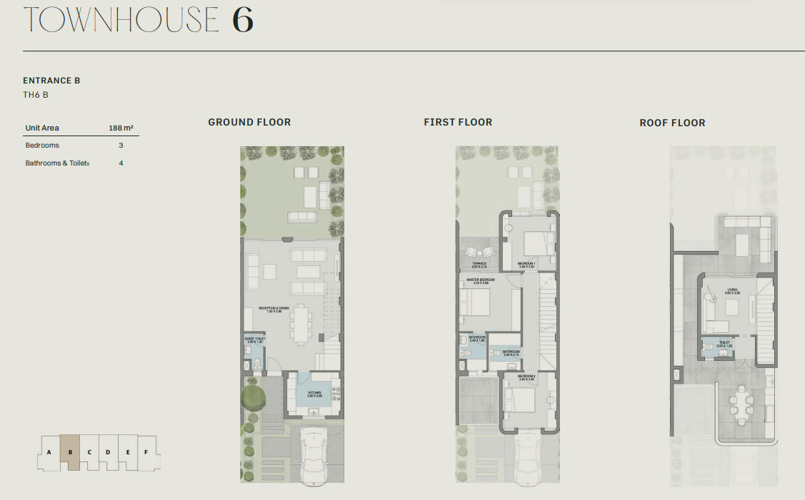 Floor plan for townhouse at GRAND LANE