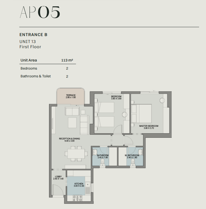 Floor plan for apartment at GRAND LANE
