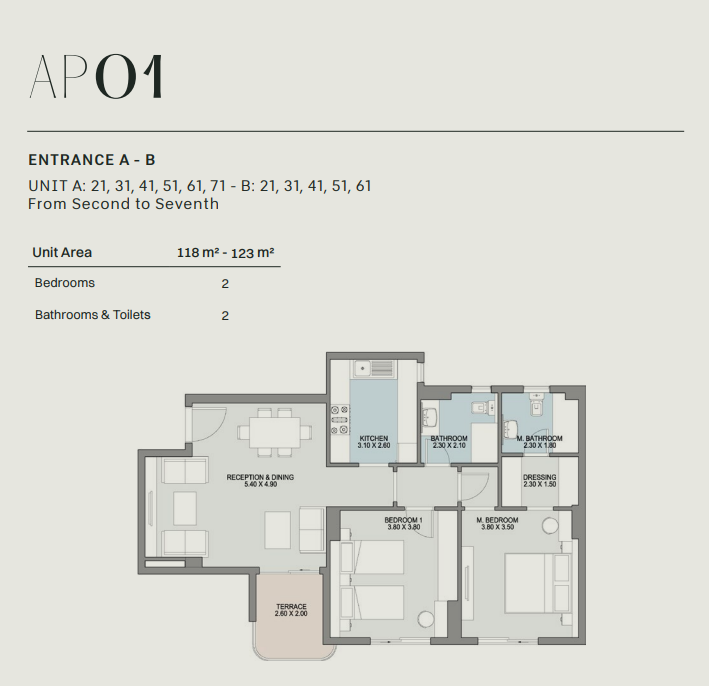 Floor plan for apartment at GRAND LANE