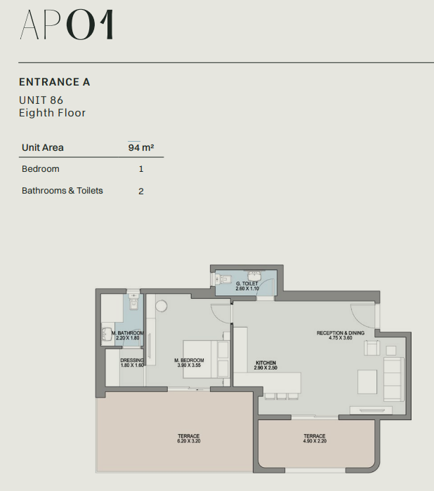 Floor plan for apartment at GRAND LANE