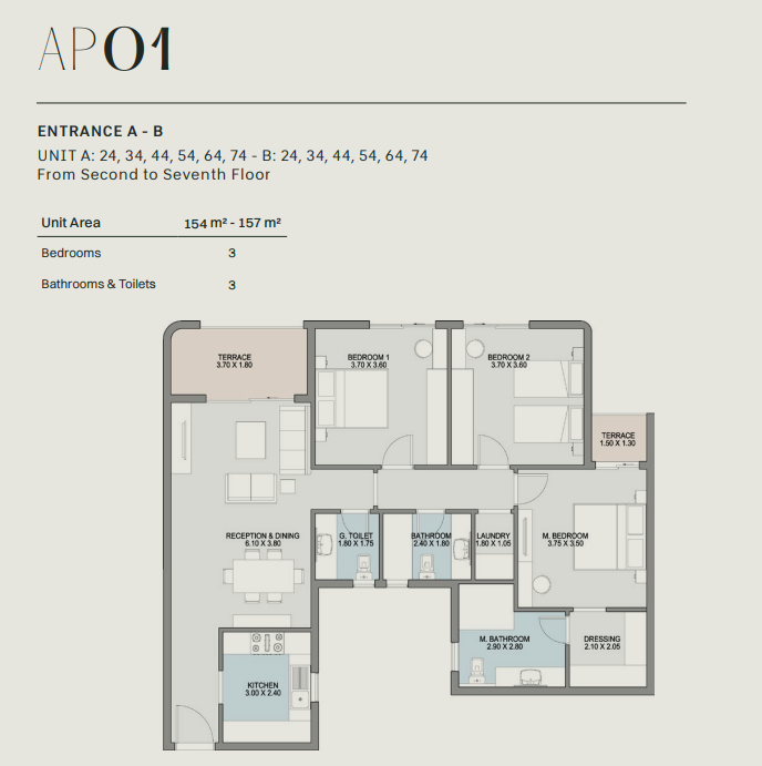Floor plan for apartment at GRAND LANE