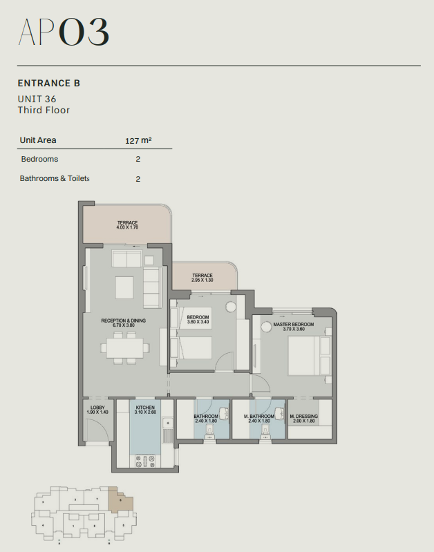 Floor plan for apartment at GRAND LANE
