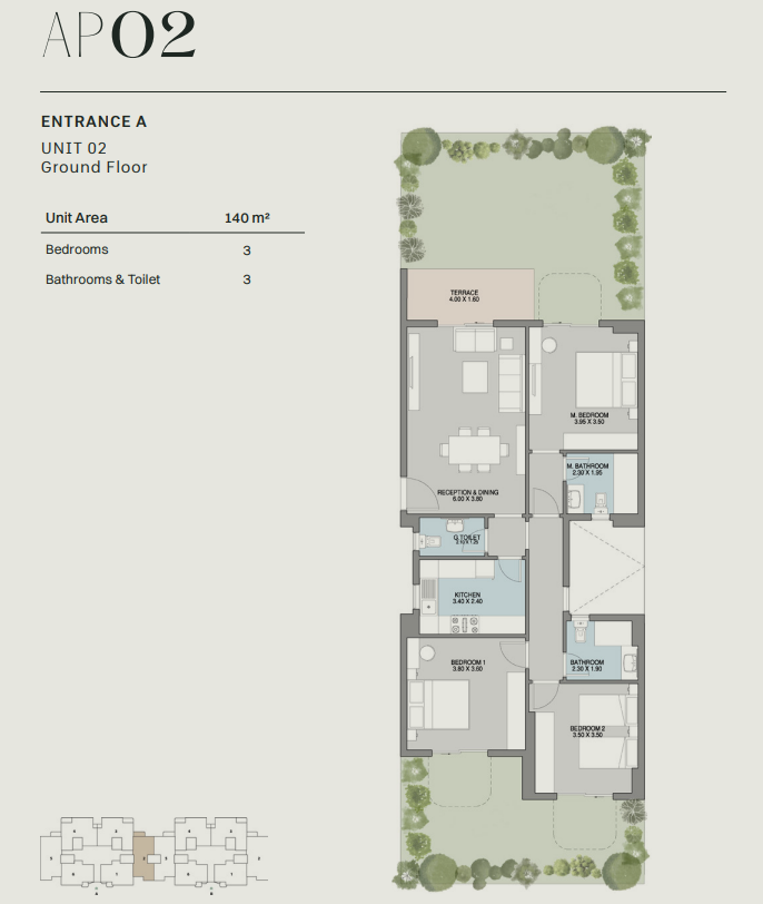 Floor plan for apartment at GRAND LANE