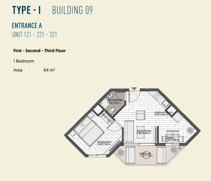 Floor plan for chalet at The Island - Marina 5