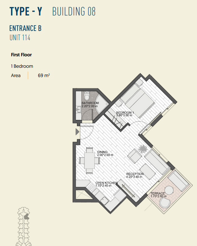 Floor plan for chalet at The Island - Marina 5