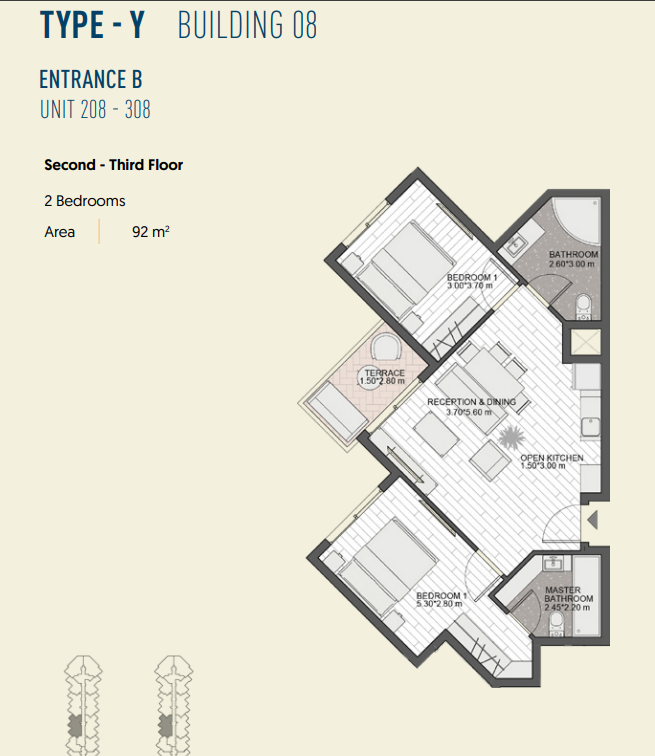 Floor plan for chalet at The Island - Marina 5
