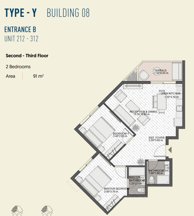 Floor plan for chalet at The Island - Marina 5