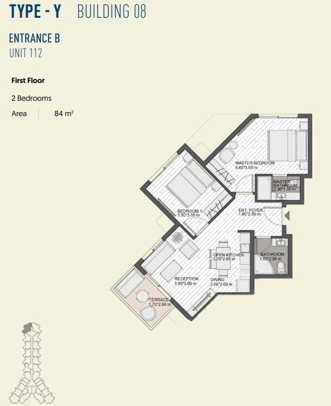 Floor plan for chalet at The Island - Marina 5