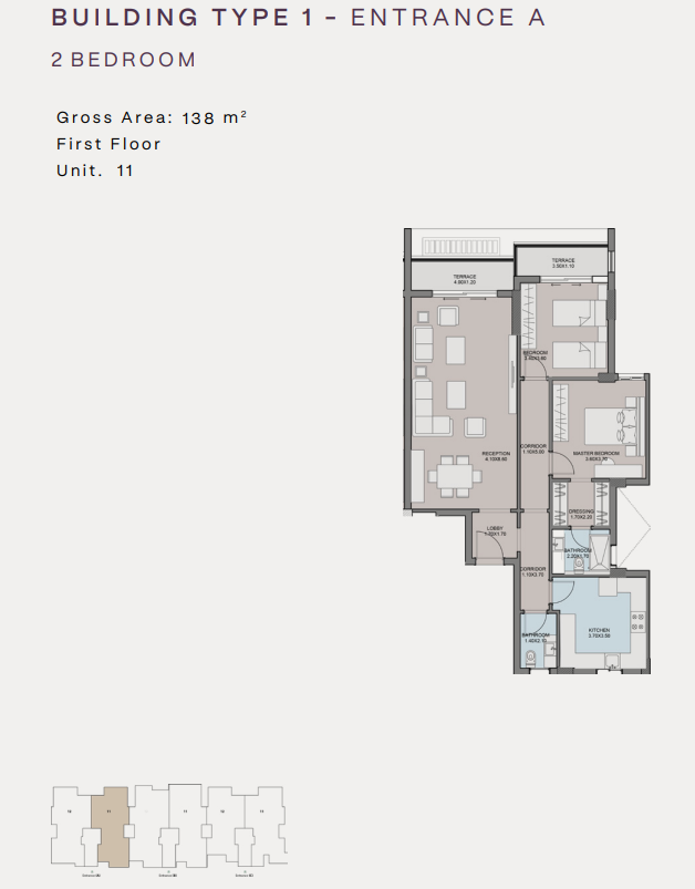 Floor plan for apartment at Spire - Club Hills