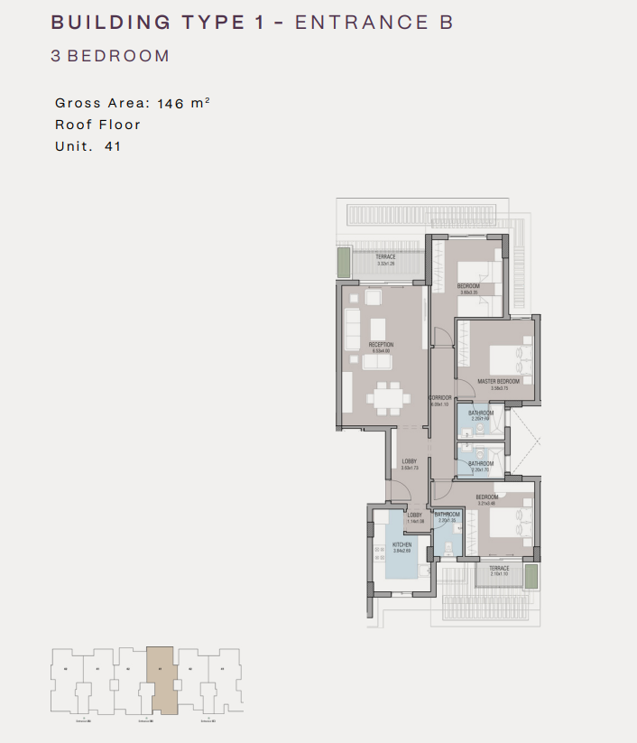 Floor plan for apartment at Spire - Club Hills