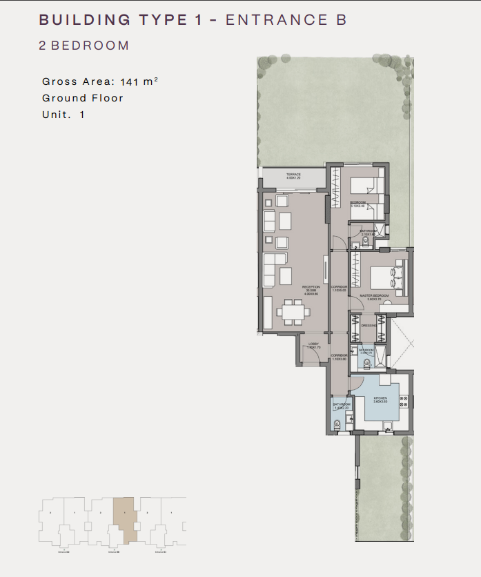 Floor plan for apartment at Spire - Club Hills