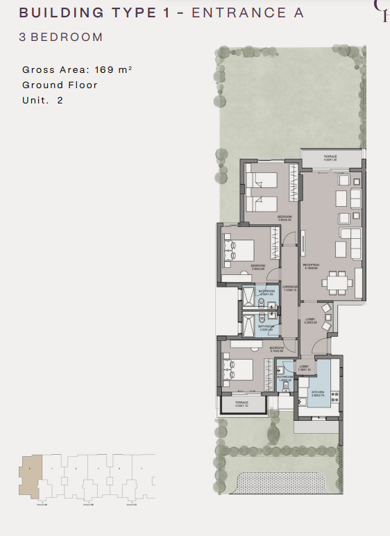 Floor plan for apartment at Spire - Club Hills