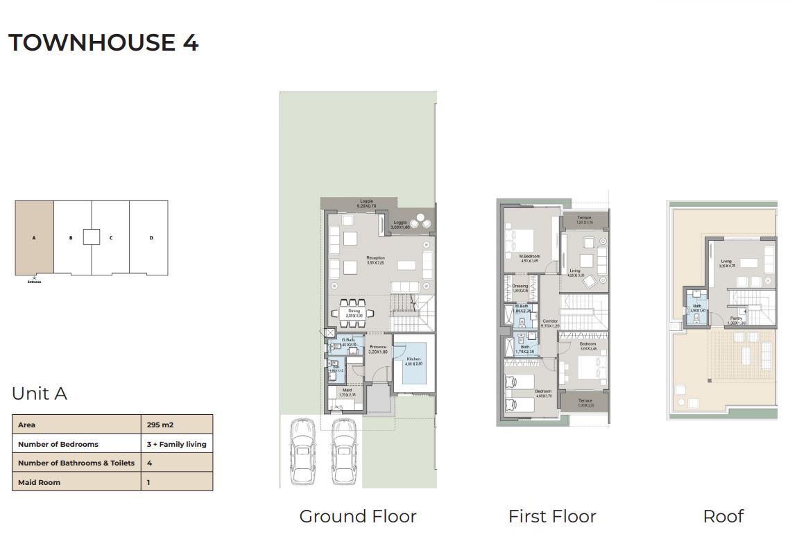 Floor plan for townhouse at Talda