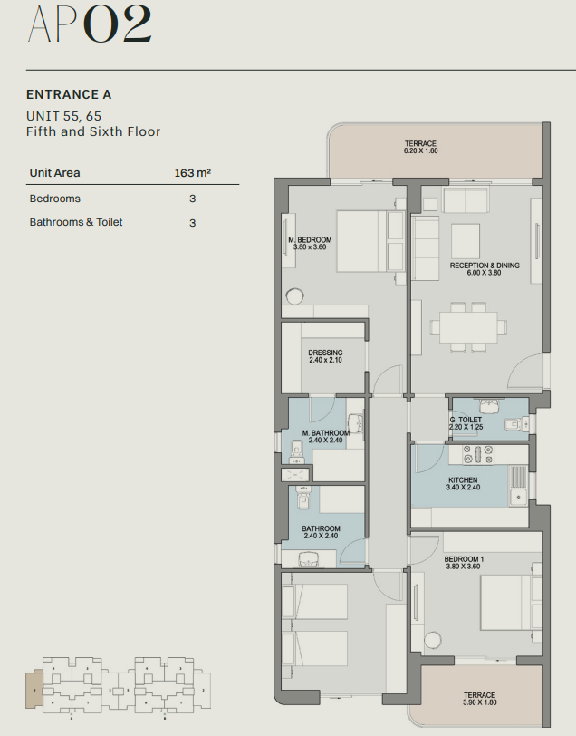 Floor plan for apartment at GRAND LANE