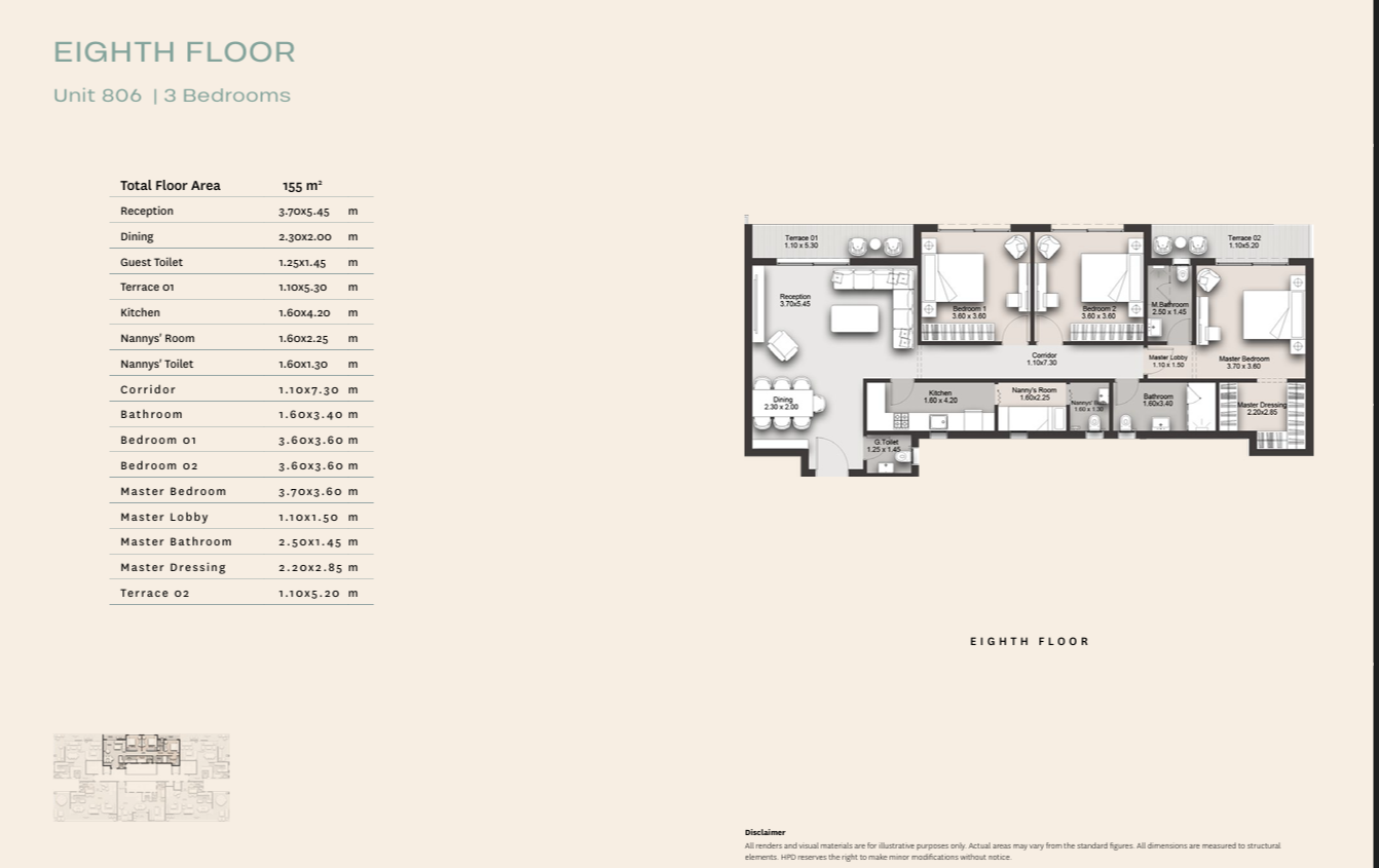 Floor plan for apartment at Central Water Residences