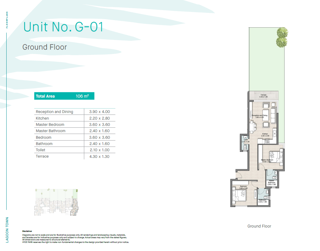 Floor plan for apartment at Hyde Park North - Seashore