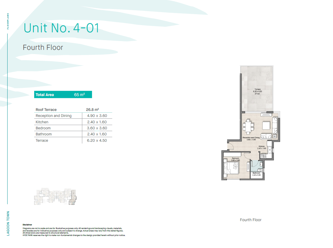 Floor plan for apartment at Hyde Park North - Seashore