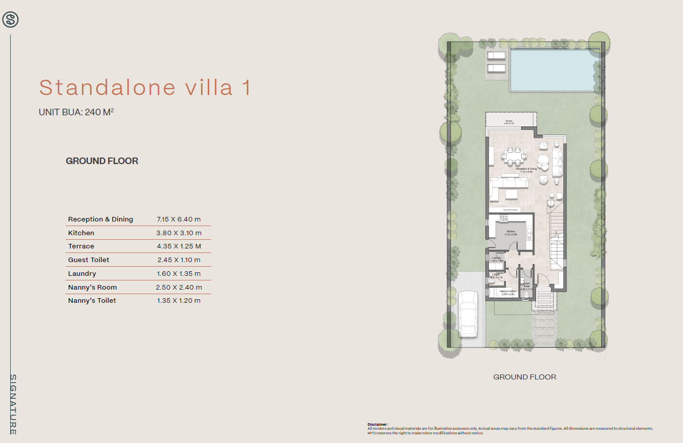 Floor plan for villa at Hyde Park Signature