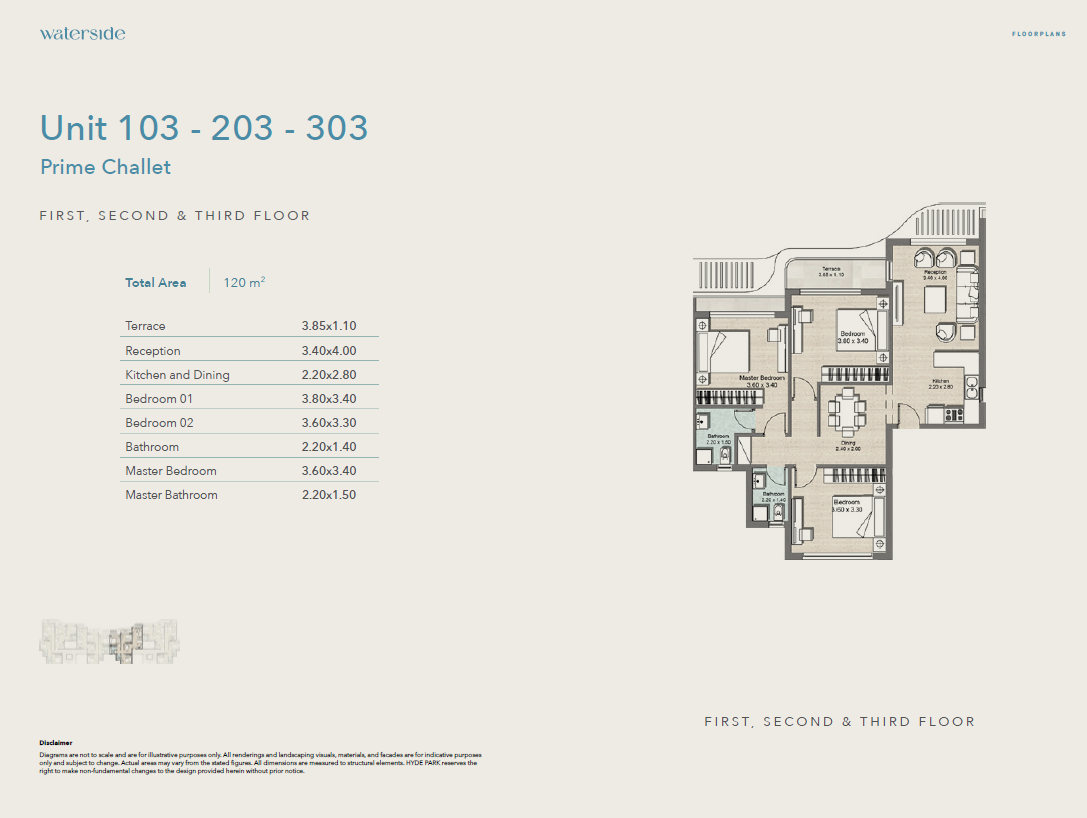 Floor plan for apartment at Hyde Park North - Seashore