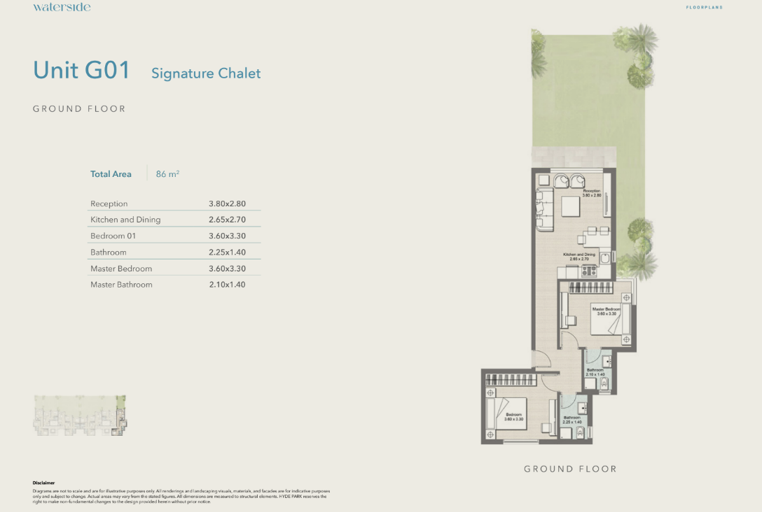 Floor plan for apartment at Hyde Park North - Seashore