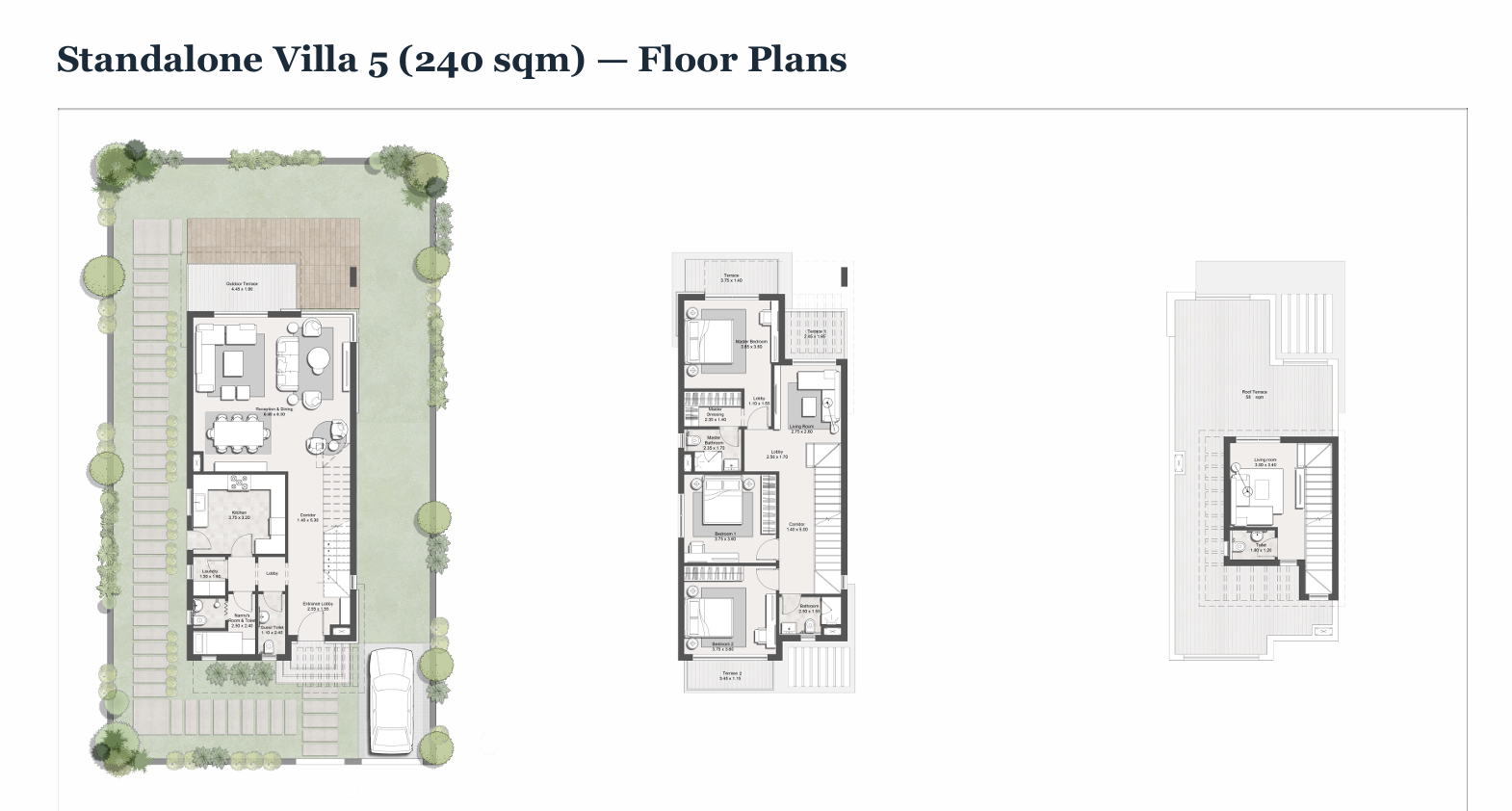 Floor plan for villa at Hyde Park