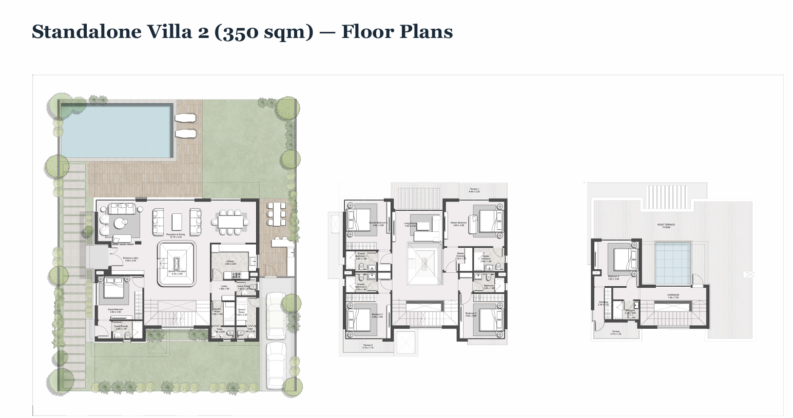 Floor plan for villa at Hyde Park
