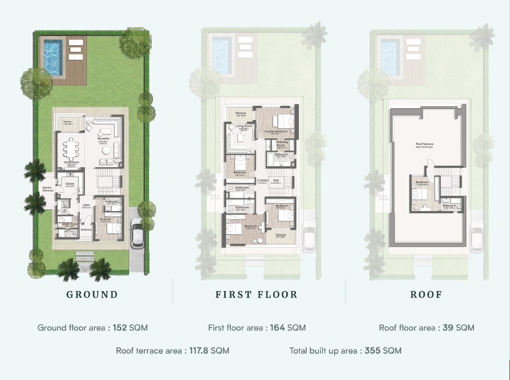 Floor plan for villa at Grand Park