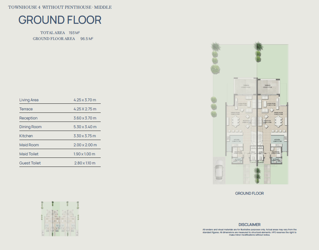 Floor plan for townhouse at Hyde Park North - Seashore