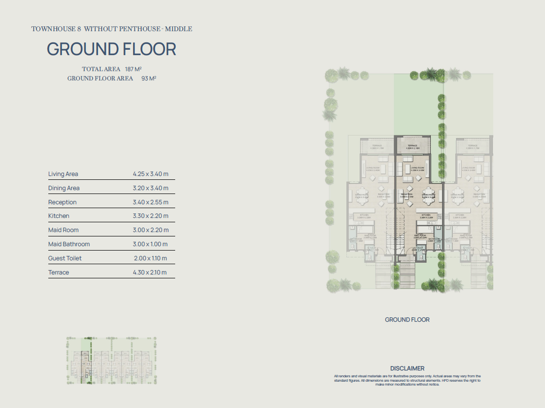 Floor plan for townhouse at Hyde Park North - Seashore
