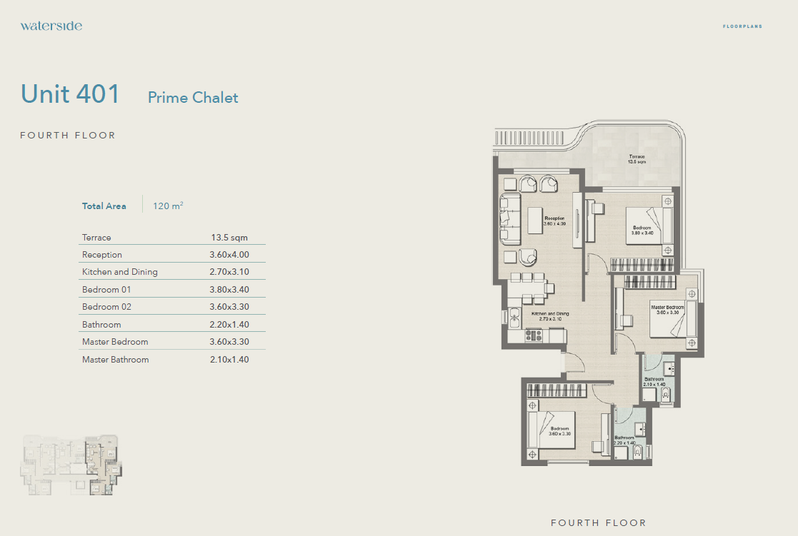 Floor plan for apartment at Hyde Park North - Seashore