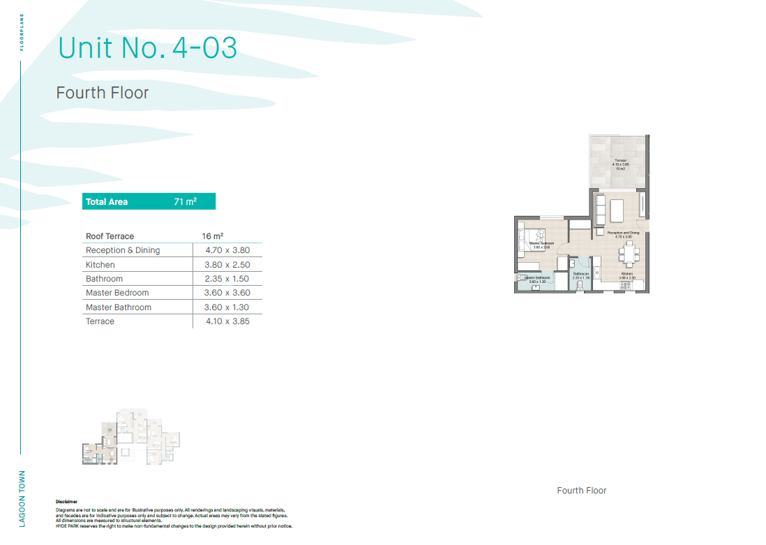 Floor plan for apartment at Hyde Park North - Seashore