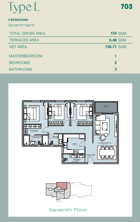 Floor plan for apartment at Ashgar City