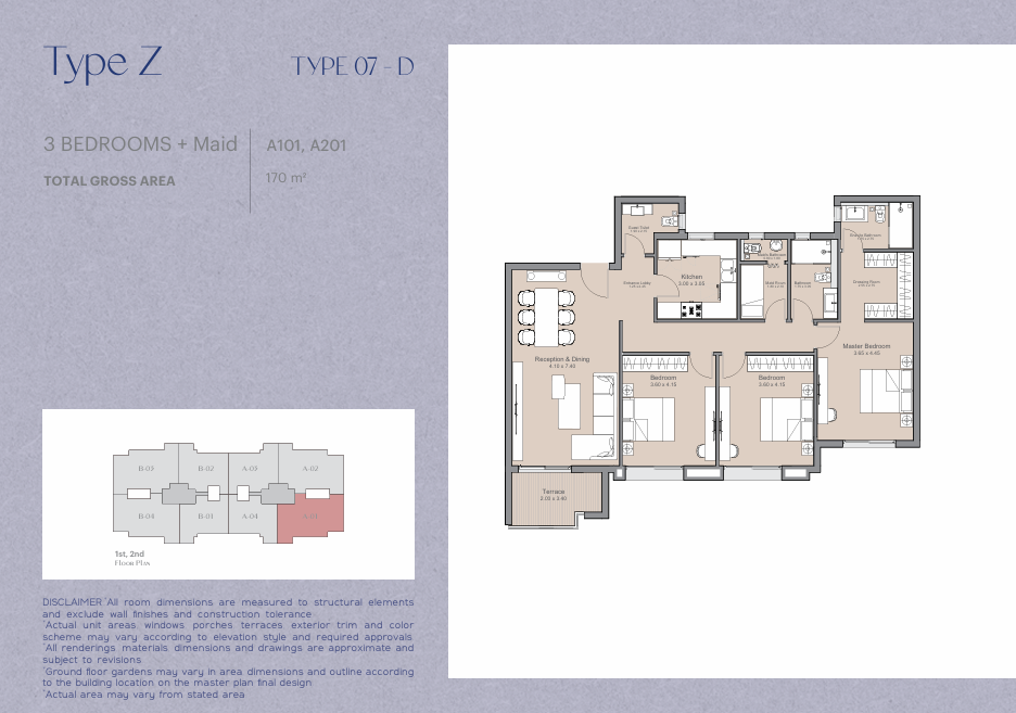 Floor plan for apartment at Ashgar Heights