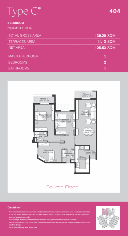Floor plan for apartment at Ashgar City