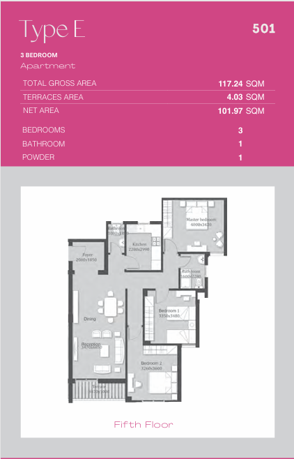 Floor plan for penthouse at Ashgar City