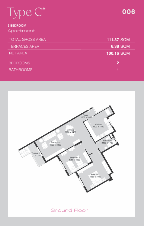 Floor plan for apartment at Ashgar City