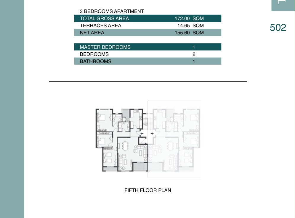 Floor plan for apartment at Jada