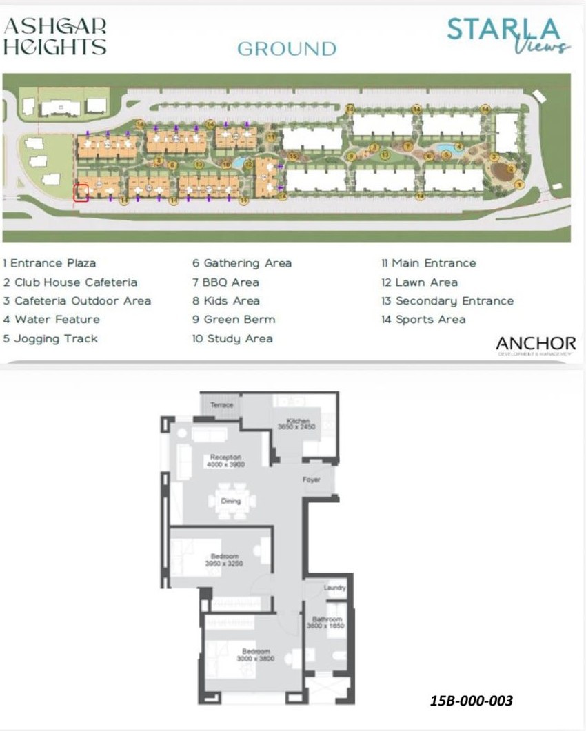 Floor plan for apartment at Starla-Ashgar Heights