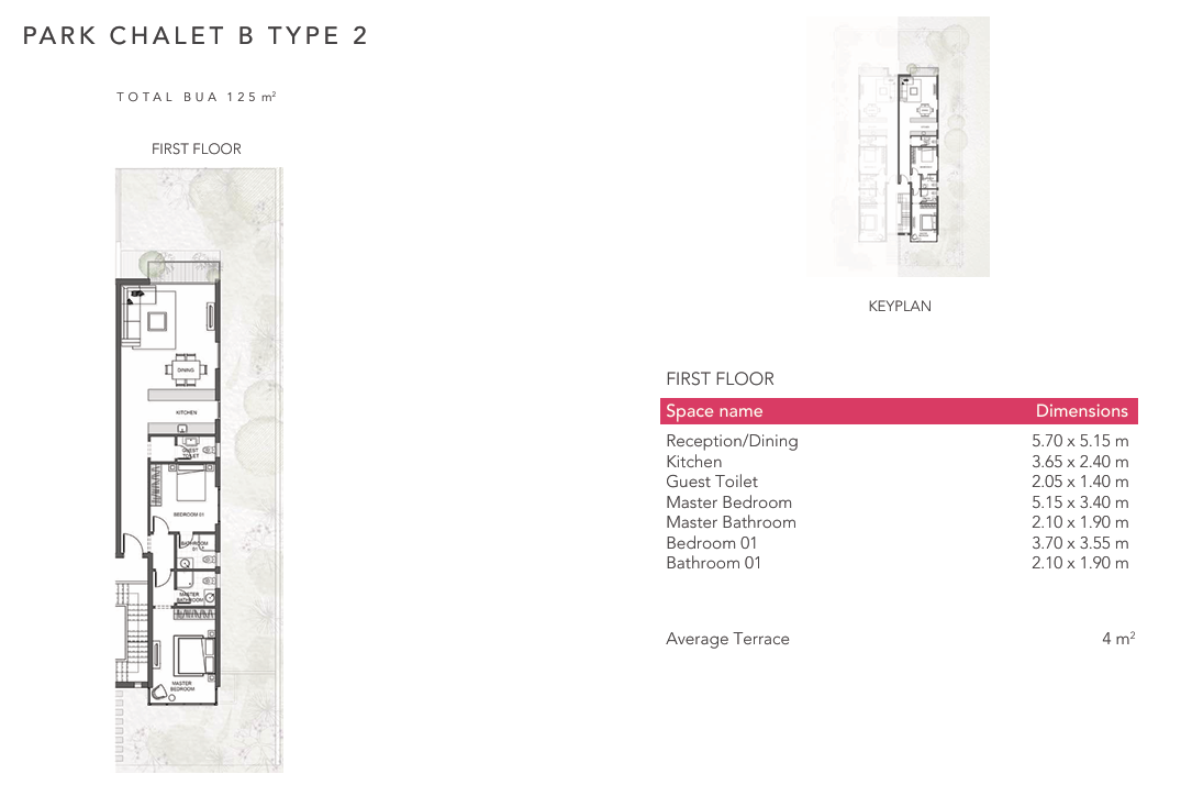 Floor plan for chalet at Jefaira